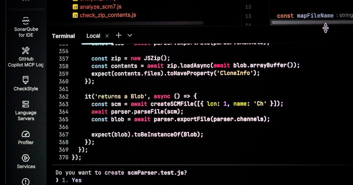 Computer screen displaying code and terminal output